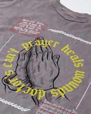 Prayer Heals Wounds Doctor's Can't - Vintage Grey T-Shirt