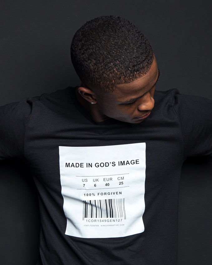 Made in God's Image Black T-Shirt – Kingdom Native