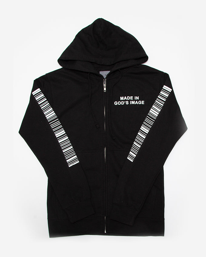 Made In God's Image Zip Hoodie Black – Kingdom Native