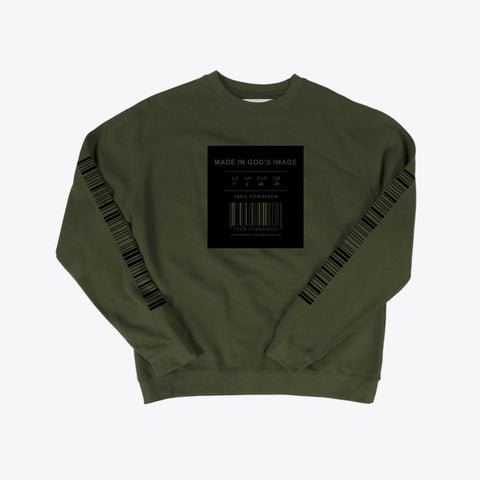 Made In God's Image Army Crewneck